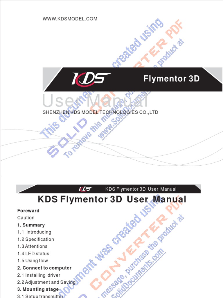 Manual Do Flymentor 3d Sem Senha | PDF | Usb | Device Driver