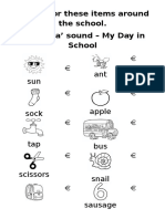 Search For These Items Around The School. S' and A' Sound - My Day in School