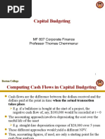 Capital Budgeting: MF 807 Corporate Finance Professor Thomas Chemmanur