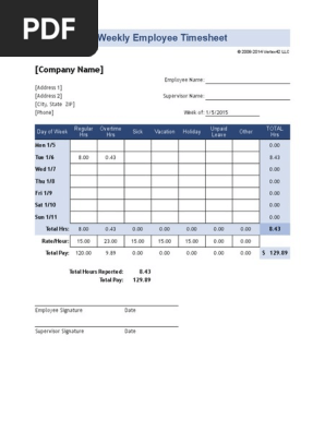Employee Timesheet