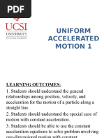 MF006 Lecture 3 - Uniform Accelerated Motion 1