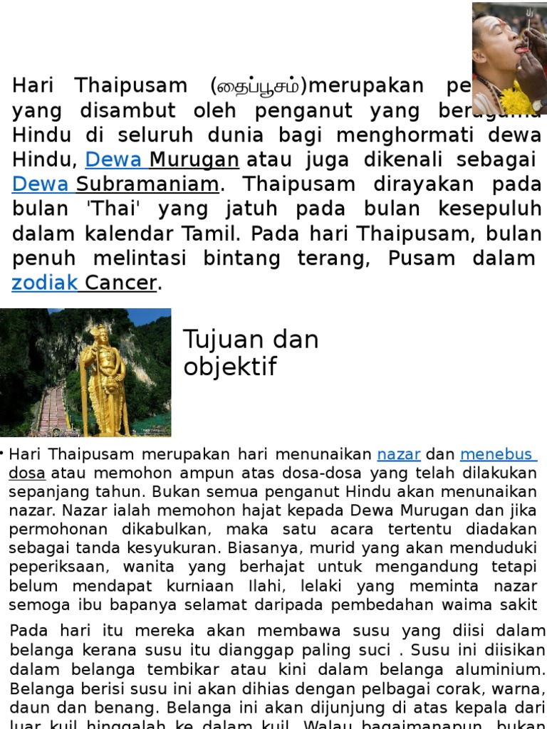 Hari Thaipusam த ப ப சம Pdf