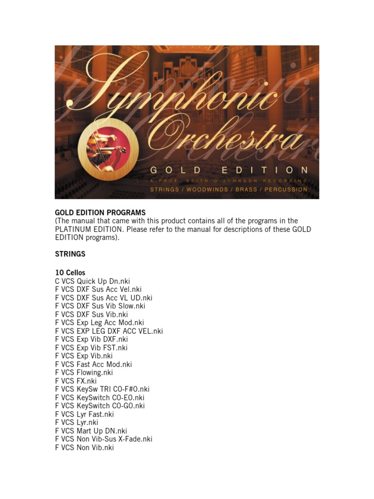 Gold Edition Programs PDF | PDF | Music Technology | Musical Instruments