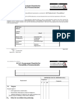 AC 4.3 v.1 Assessment Checklist For Traceability of Measurements