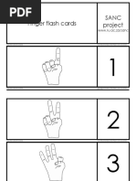 SANC Finger Flash Cards Teach Numerals