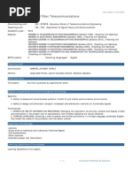 OFT - Optical Fiber Telecommunications: Teaching Unit: Academic Year: Coordinating Unit