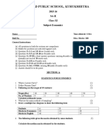 Submittive Assessment of 12th Economics