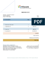 Invoice: ID Description Qty Price