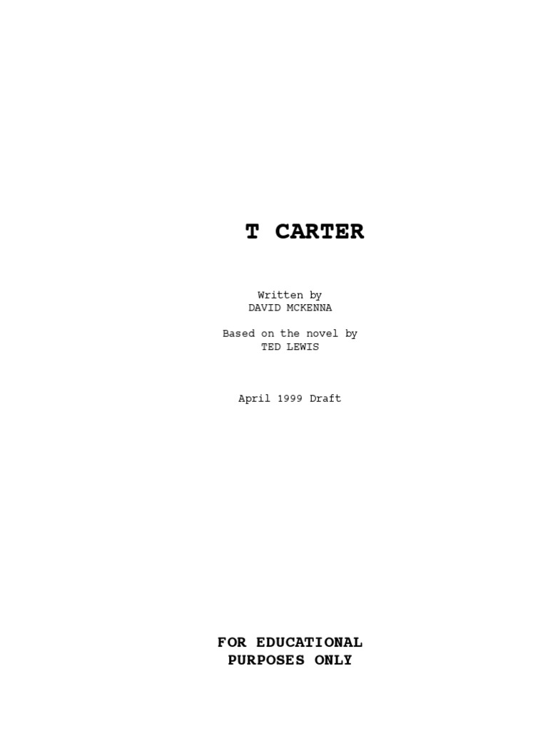 Get Carter: For Educational Purposes Only | PDF | Leisure