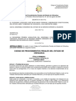 Codigo de Procedimientos Penales Del Estado de Chihuahua PDF