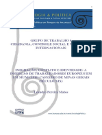 ARTIGO - Imigração, Conflito e Identidade - A Inserção de Trabalhadores Europeus em Um Município Cafeeiro de Minas Gerais (Século XIX)