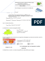 Resolução de exercícios de áreas e volumes