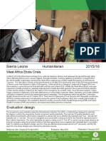 Humanitarian Quality Assurance - Sierra Leone: Evaluation of Oxfam's Humanitarian Response To The West Africa Ebola Crisis