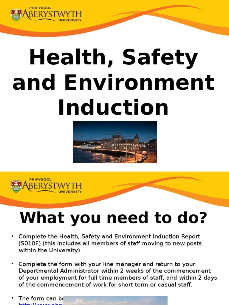 HSE Induction New Occupational Safety And Health Safety