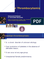 Essential Thrombocytemia: Rahmawati Minhajat A. Fachruddin Benyamin