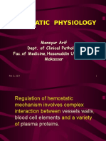 Hemostatic Physiology: Mansyur Arif Dept. of Clinical Pathology Fac - of Medicine, Hasanuddin University, Makassar