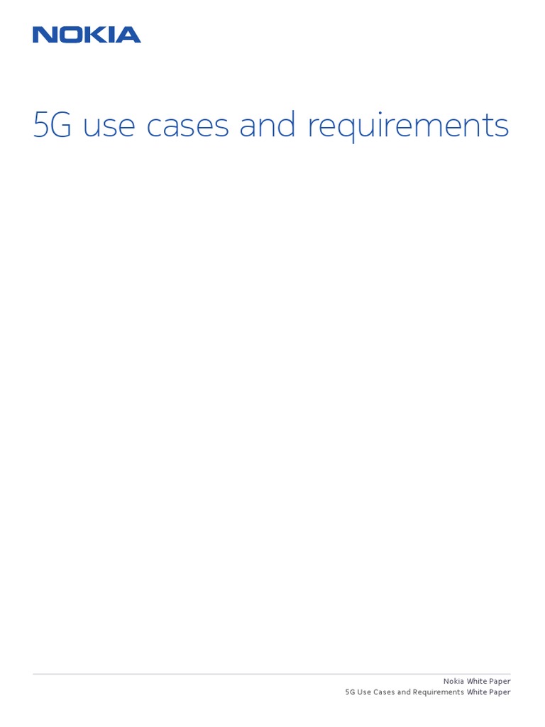 Nokia 5G Use Cases and Requirements White Paper en | PDF | Internet ...