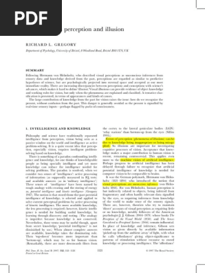 knowledge in perception and illusion