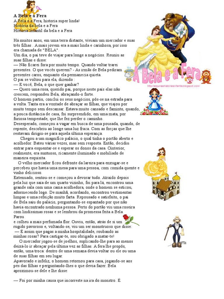 História Resumida de Bela e a Fera | PDF