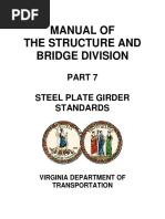 Manual of The Structure and Bridge Division: Steel Plate Girder Standards