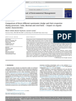 Comparison of Three Different Wastewater Sludge and Their Respective Drying Processes Solar Thermal and Reed Beds Impact On Organic Matter Characteris