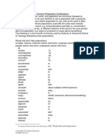 Common Preposition Combinations PDF