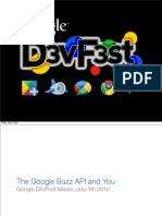 DevFest Manila - The Google Buzz API and You