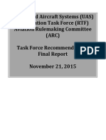 U S DOT FAA - Unmanned Aircraft Systems (UAS) Registration Task Force (RTF) Aviation Rulemaking Committee (ARC) - Task Force Recommendations Final Report (November 21, 2015) (1)