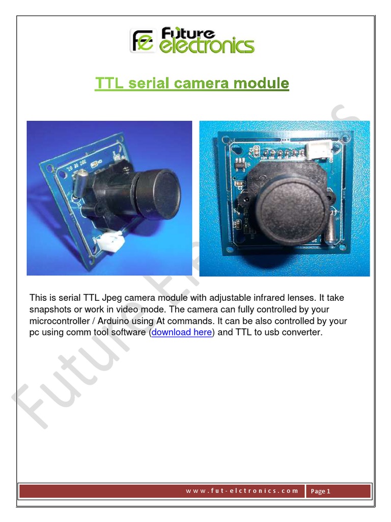 TTL JPEG Camera Module Overview | PDF | Camera | Shutter (Photography)