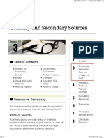 Primary and Secondary Sources