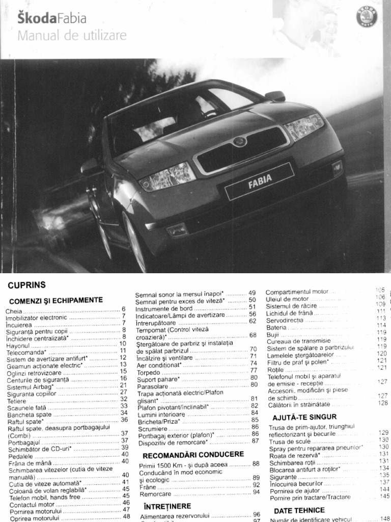 Skoda fabia manual