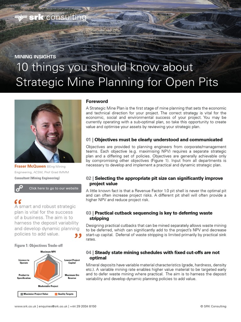 10 Things To Know About Strategic Mine Planning For Open Pits | PDF ...