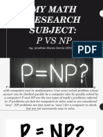 My Math Research Subject:: PVSNP