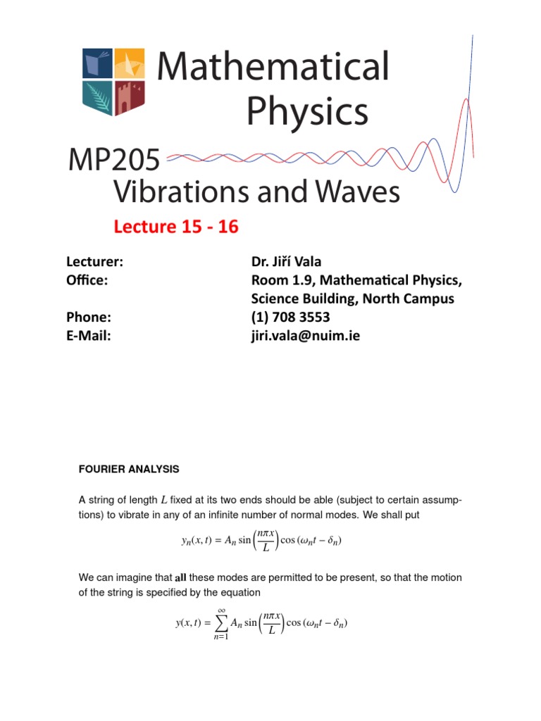 Fourier Analysis of Vibrations and Waves | PDF | Sine | Normal Mode