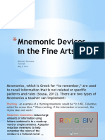 Mschnetzer Mnemonic Devices in The Fine Arts