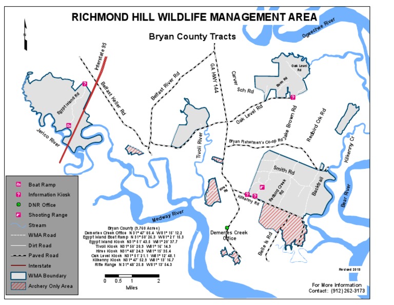 Richmond Hill WMA Bryan County Tracts Line PDF Leisure Sports