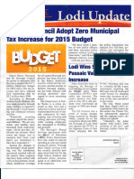 Mayor Council Adopt Zero Municipal Tax Increase For 2015 Budget