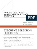 Tata Motor'S Talent Management Fast Track Selection: Najid Ahmed M150023MS