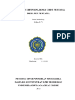 Persamaan Difensial Biasa Orde Pertama