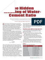The Hidden Meaning of Water-Cement Ratio