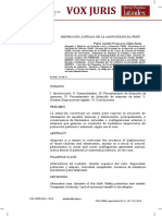 Regimen Jurídico de La Adopción en El Peru