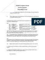 ECE3073 Computer Systems Practice Questions Responding To Events