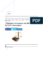Philippine Government and Bill of Rights by Prof. Camorongan