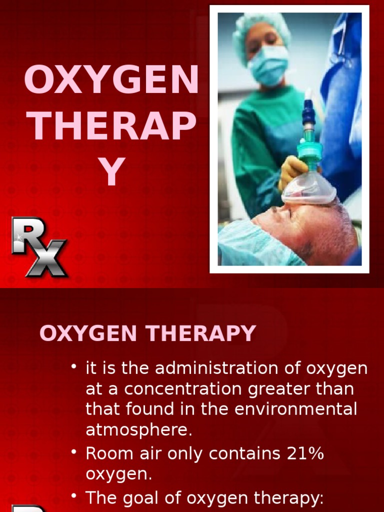 Oxygen Therapy PDF Oxygen Diseases And Disorders