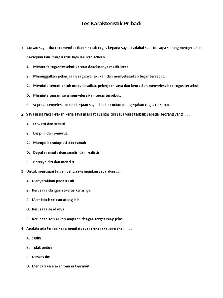 Soal Tkd Ipdn Pdf