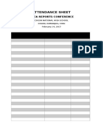 Attendance Sheet: Smea Reports Conference