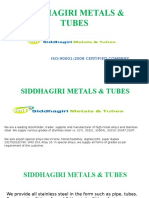 Siddhagiri Metals & Tubes: ISO:90001:2008 CERTIFIED COMPANY