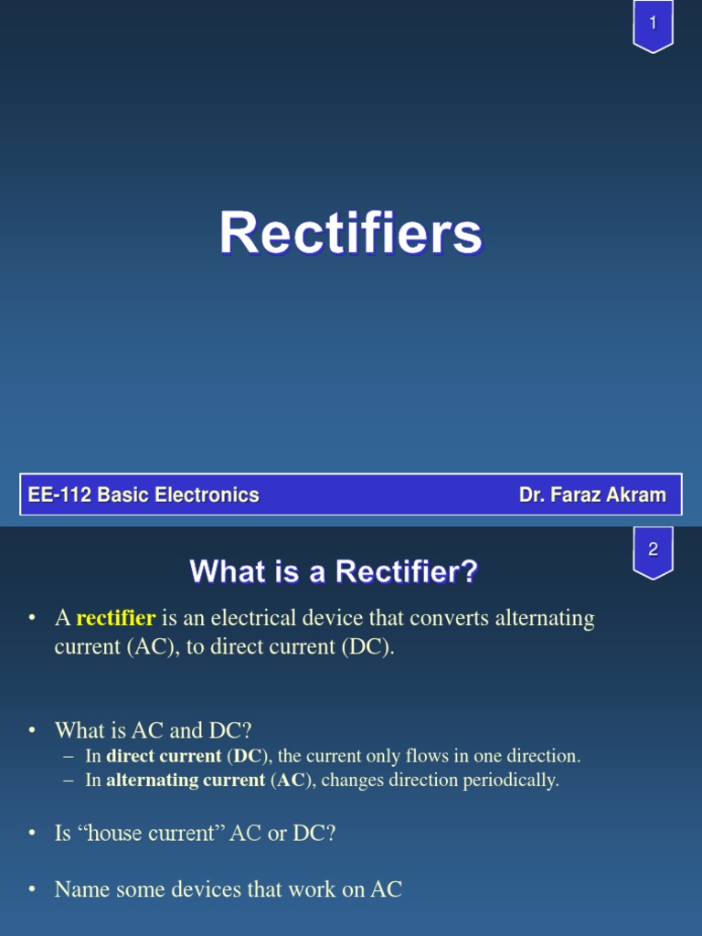 02Halfwave Rectifier PDF Download Free PDF Rectifier Direct Current