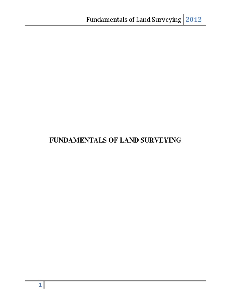 Fundamentals of Land Surveying PDF Surveying Prism