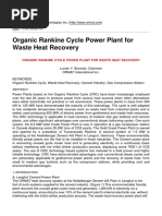 Ormat Technologies Inc. - Organic Rankine Cycle Power Plant for Waste Heat Recovery - 2013-05-09